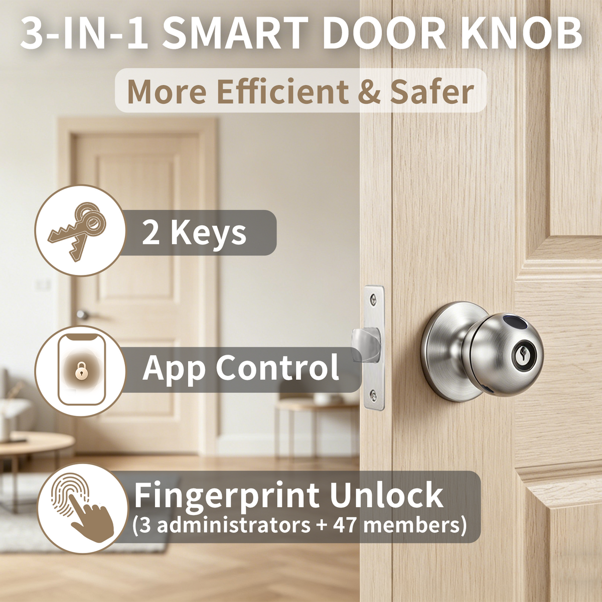 Smart fingerprint door lock with multiple unlocking methods and security features