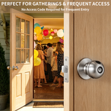 Smart door lock used for secure home entry in a modern interior