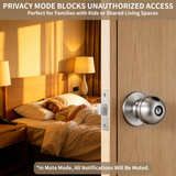 Smart fingerprint door lock in a warm modern home setting