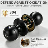 Smart door lock made from 304 stainless steel for improved corrosion and oxidation resistance