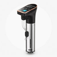 Smart sous vide precision cooker full view on white background