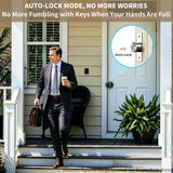 Smart door lock with auto-lock mode for secure keyless entry
