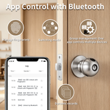 Smart door lock with Bluetooth app control, fingerprint management and access records